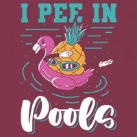 I Pee In Pools Swimming Joke Peeing In Public Pools 16oz Travel Tumbler