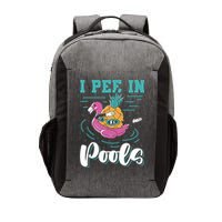 I Pee In Pools Swimming Joke Peeing In Public Pools Vector Backpack