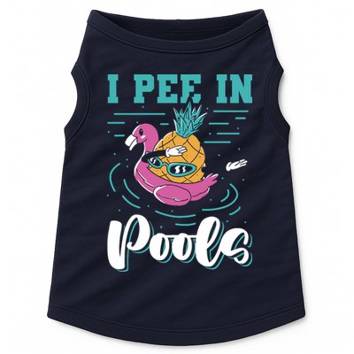I Pee In Pools Swimming Joke Peeing In Public Pools Doggie Tank