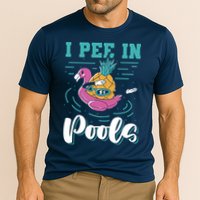 I Pee In Pools Swimming Joke Peeing In Public Pools Performance Shirt