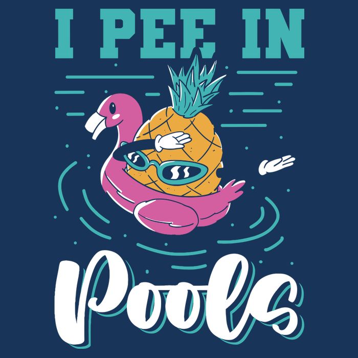 I Pee In Pools Swimming Joke Peeing In Public Pools 7-Panel Snapback Hat