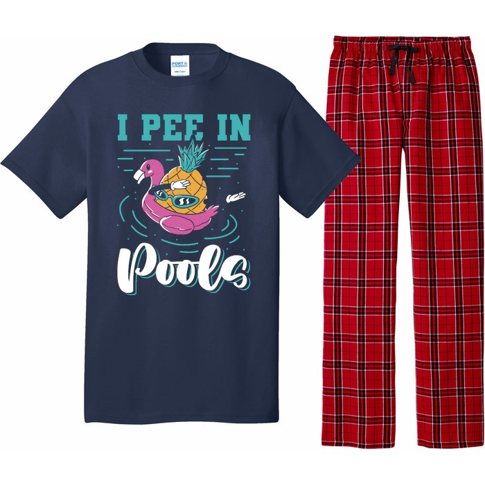 I Pee In Pools Swimming Joke Peeing In Public Pools Pajama Set