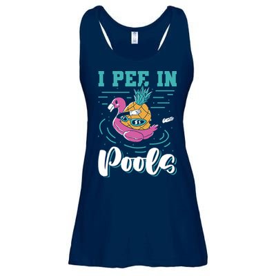 I Pee In Pools Swimming Joke Peeing In Public Pools Ladies Essential Flowy Tank