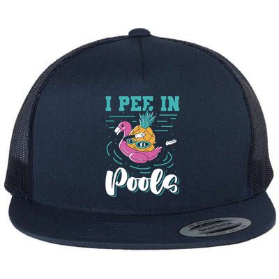 I Pee In Pools Swimming Joke Peeing In Public Pools Flatbill Hat