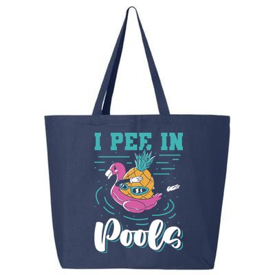 I Pee In Pools Swimming Joke Peeing In Public Pools 25L Jumbo Tote