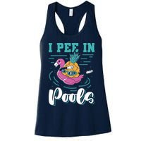I Pee In Pools Swimming Joke Peeing In Public Pools Womens Tank Top
