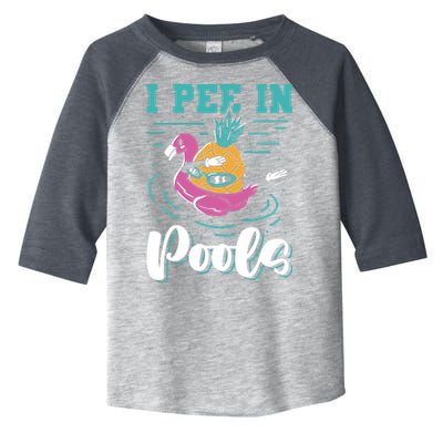 I Pee In Pools Swimming Joke Peeing In Public Pools Toddler Fine Jersey T-Shirt
