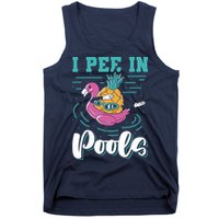 I Pee In Pools Swimming Joke Peeing In Public Pools Tank Top