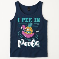 I Pee In Pools Swimming Joke Peeing In Public Pools Tank Top