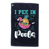 I Pee In Pools Swimming Joke Peeing In Public Pools Golf Towel