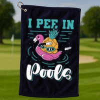 I Pee In Pools Swimming Joke Peeing In Public Pools Golf Towel