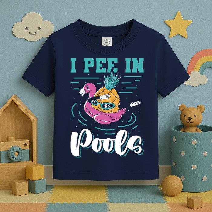 I Pee In Pools Swimming Joke Peeing In Public Pools Toddler T-Shirt