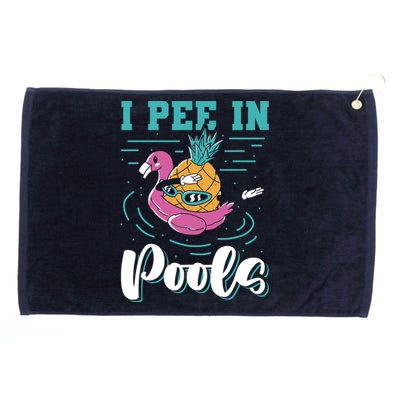 I Pee In Pools Swimming Joke Peeing In Public Pools Grommeted Golf Towel