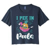 I Pee In Pools Swimming Joke Peeing In Public Pools Crop Top