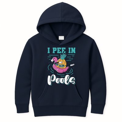 I Pee In Pools Swimming Joke Peeing In Public Pools Kids Hoodie
