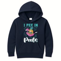 I Pee In Pools Swimming Joke Peeing In Public Pools Kids Hoodie