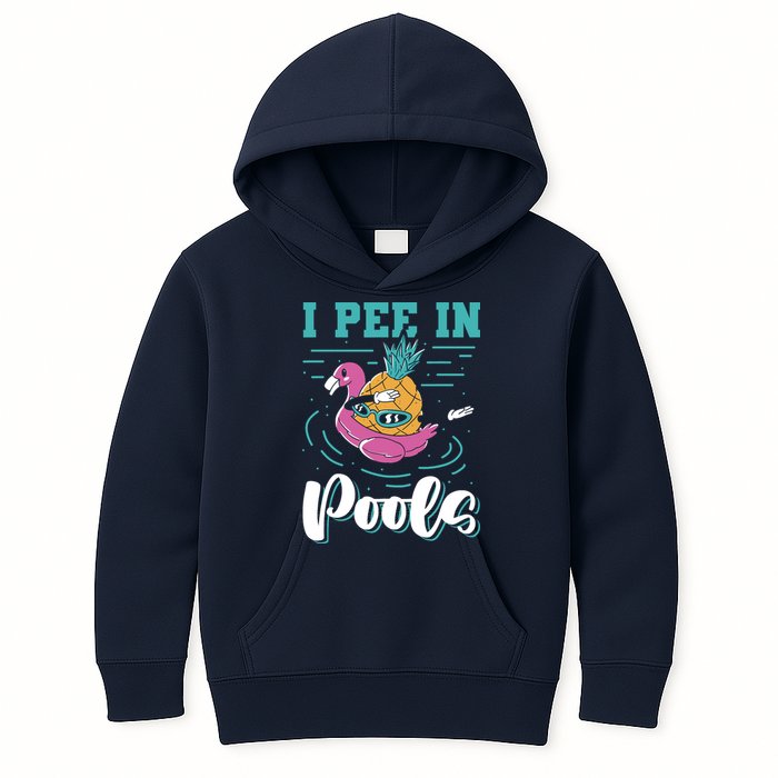 I Pee In Pools Swimming Joke Peeing In Public Pools Kids Hoodie