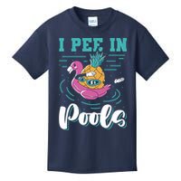 I Pee In Pools Swimming Joke Peeing In Public Pools Kids T-Shirt