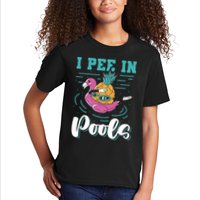 I Pee In Pools Swimming Joke Peeing In Public Pools Kids T-Shirt
