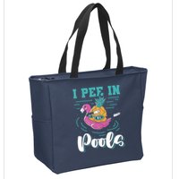 I Pee In Pools Swimming Joke Peeing In Public Pools Zip Tote Bag