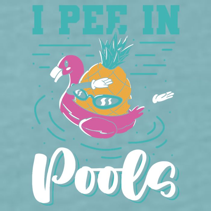 I Pee In Pools Swimming Joke Peeing In Public Pools Sueded Cloud Jersey T-Shirt