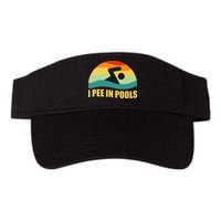 I Pee In Pools Retro Vacation Humor Swimming I Pee In Pools Valucap Bio-Washed Visor