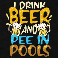 I Pee In Pools Swimming Swim Drink Beer I Pee In Pools Ladies PosiCharge Tri-Blend Wicking Tank