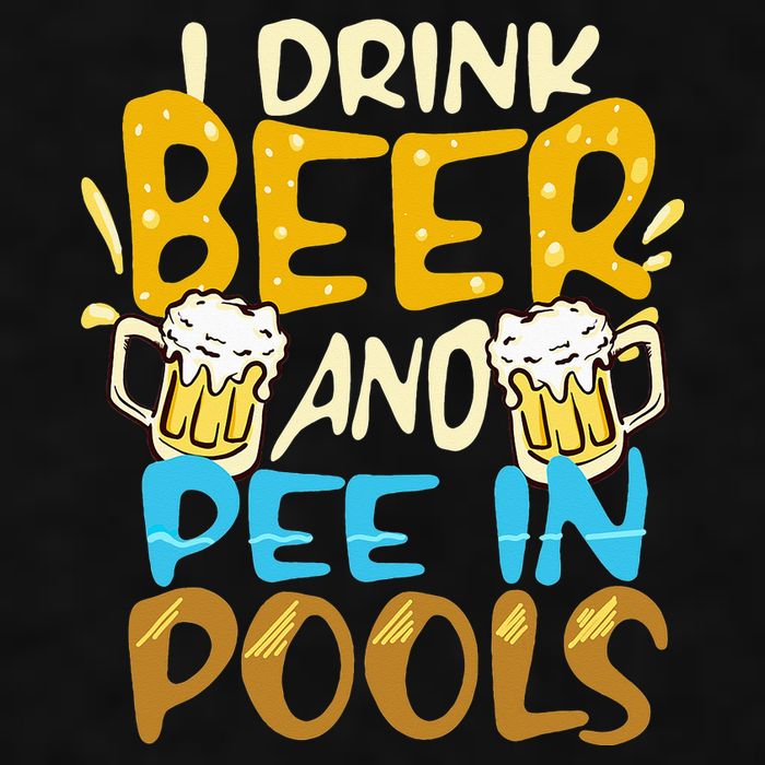 I Pee In Pools Swimming Swim Drink Beer I Pee In Pools Ladies PosiCharge Tri-Blend Wicking Tank