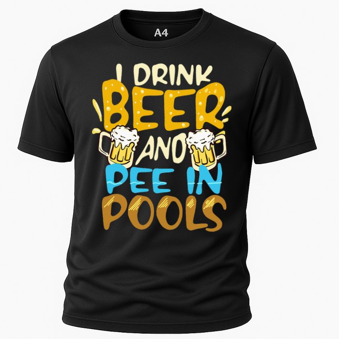 I Pee In Pools Swimming Swim Drink Beer I Pee In Pools Performance Shirt
