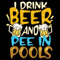 I Pee In Pools Swimming Swim Drink Beer I Pee In Pools 7-Panel Snapback Hat