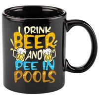 I Pee In Pools Swimming Swim Drink Beer I Pee In Pools 11oz C Handle Ceramic Mug