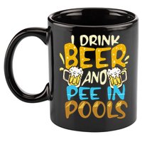 I Pee In Pools Swimming Swim Drink Beer I Pee In Pools 11oz C Handle Ceramic Mug