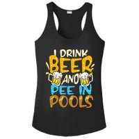 I Pee In Pools Swimming Swim Drink Beer I Pee In Pools Ladies PosiCharge Competitor Racerback Tank