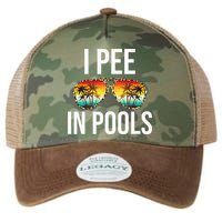 I Pee In Pools Funny Sarcastic Sayings Swim Swimmer Vacation Legacy Tie Dye Trucker Hat