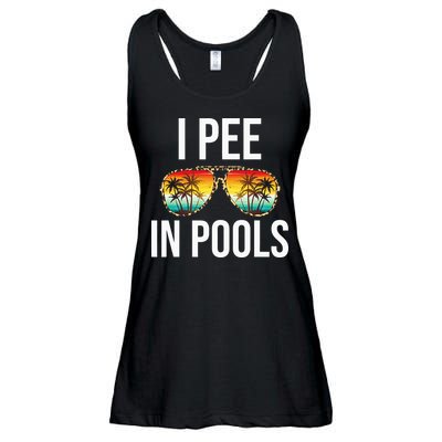I Pee In Pools Funny Sarcastic Sayings Swim Swimmer Vacation Ladies Essential Flowy Tank