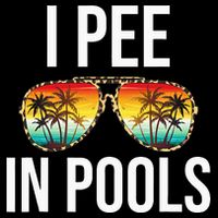 I Pee In Pools Funny Sarcastic Sayings Swim Swimmer Vacation 16 in Basic Backpack