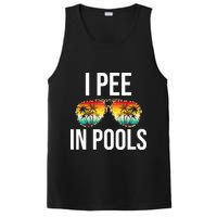 I Pee In Pools Funny Sarcastic Sayings Swim Swimmer Vacation PosiCharge Competitor Tank