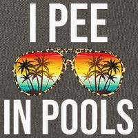 I Pee In Pools Funny Sarcastic Sayings Swim Swimmer Vacation Cotton Canvas Backpack