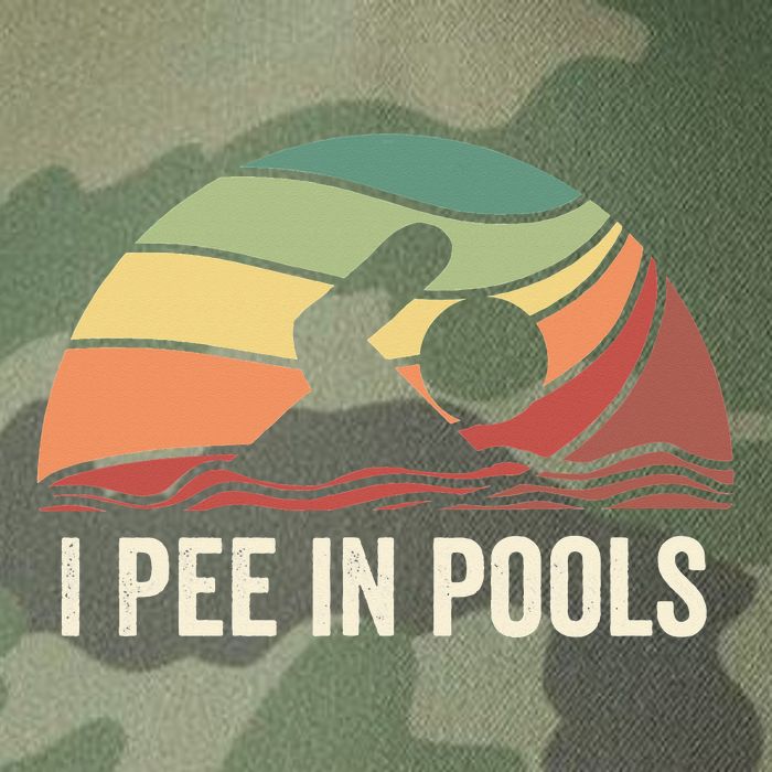 I Pee In Pools Swimming Swim Vacation I Pee In Pools Legacy Tie Dye Trucker Hat