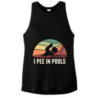 I Pee In Pools Swimming Swim Vacation I Pee In Pools Ladies PosiCharge Tri-Blend Wicking Tank