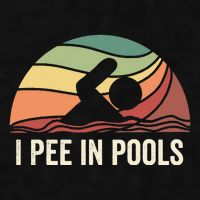 I Pee In Pools Swimming Swim Vacation I Pee In Pools Ladies PosiCharge Tri-Blend Wicking Tank