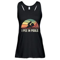 I Pee In Pools Swimming Swim Vacation I Pee In Pools Ladies Essential Flowy Tank
