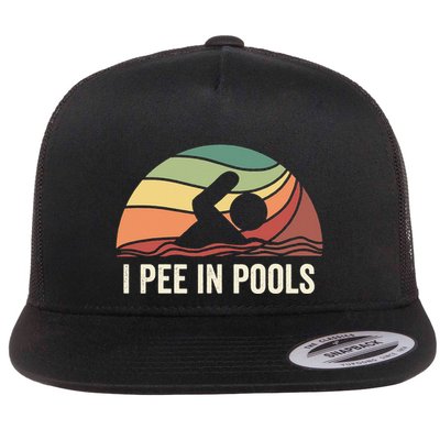 I Pee In Pools Swimming Swim Vacation I Pee In Pools Flatbill Hat