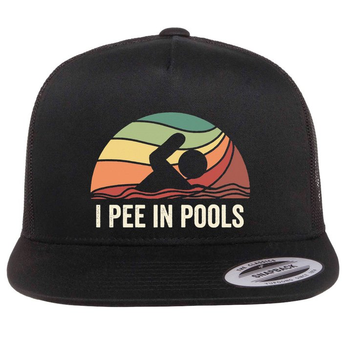 I Pee In Pools Swimming Swim Vacation I Pee In Pools Flatbill Hat