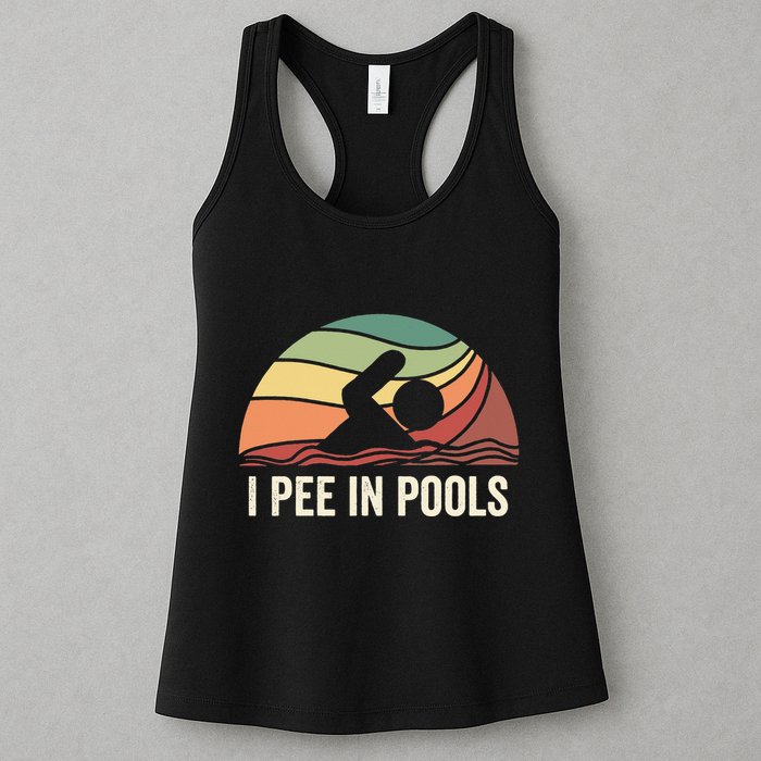 I Pee In Pools Swimming Swim Vacation I Pee In Pools Womens Tank Top