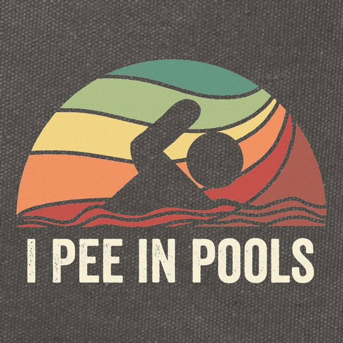 I Pee In Pools Swimming Swim Vacation I Pee In Pools Cotton Canvas Backpack