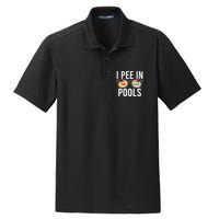 I Pee In Pools Dry Zone Grid Polo