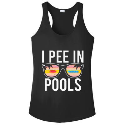 I Pee In Pools Ladies PosiCharge Competitor Racerback Tank