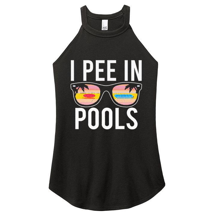 I Pee In Pools Women's Perfect Tri Rocker Tank