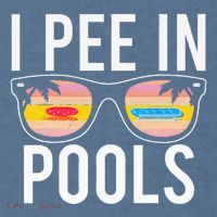 I Pee In Pools Garment-Dyed Sweatshirt